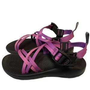 Chaco Big Kid’s ZX1 ECOTREAD Pink Purple Hiking Active Sandals Big Girls Size 5
